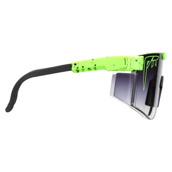 Pit Viper Sunglasses Neon Green Blocks 100% UVA & UVB Tinted Lenses Beach Miami - Picture 4 of 14